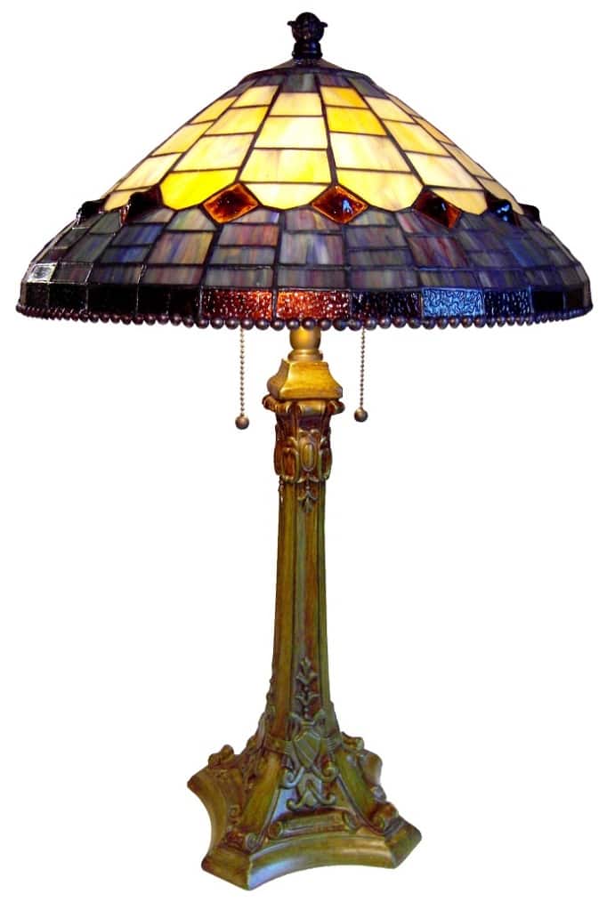 Tiffany-style Victorian Design 2-light Table Lamp