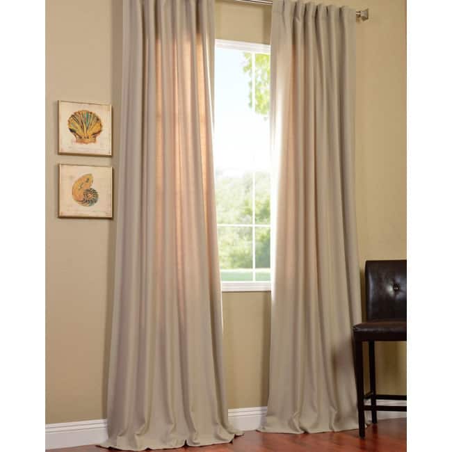 Exclusive Fabrics Cobblestone Cotenza Faux Cotton Curtain (1 Panel)