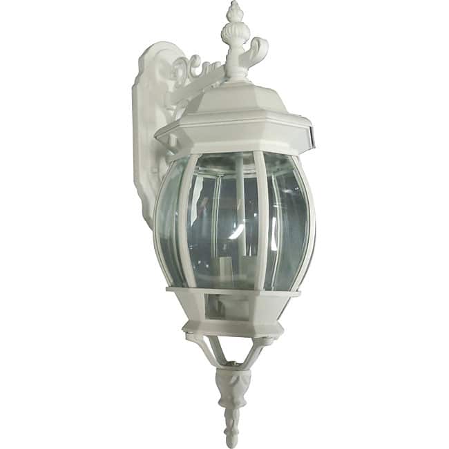 Three Light White Wall Lantern