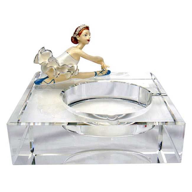 Cristiani Limited Edition Crystal Ashtray with Pewter Ballerina Today