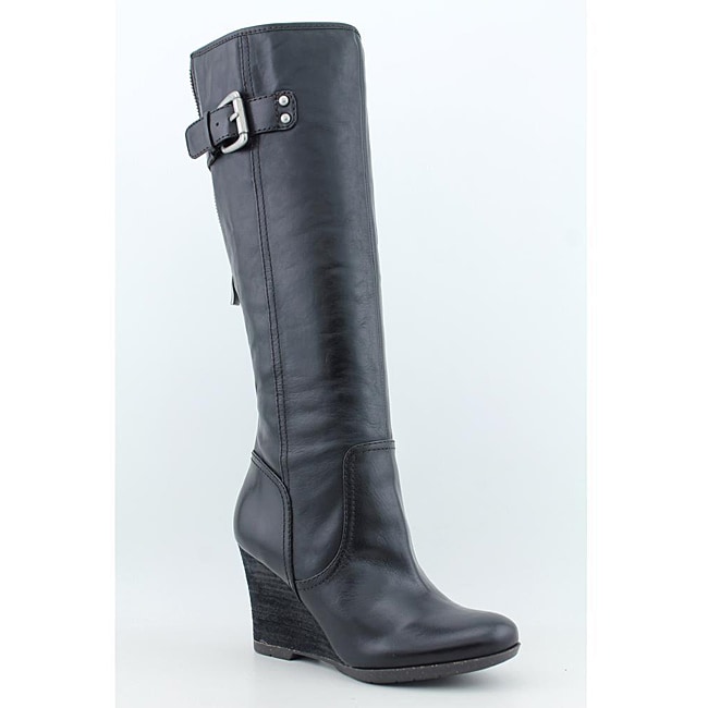 naya black leather boots