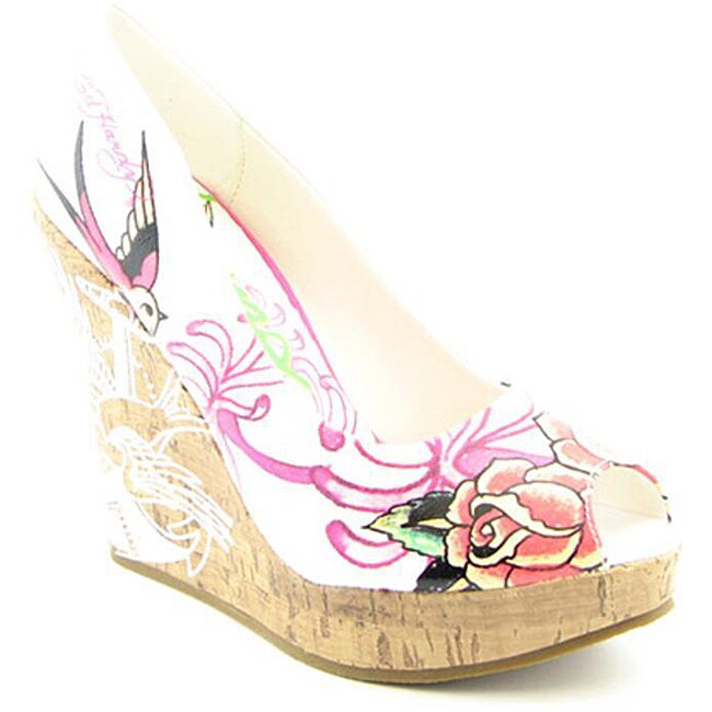 Ed Hardy Women's 11SCO103W Coralie Heel White Dress Shoes (Size 6 ...