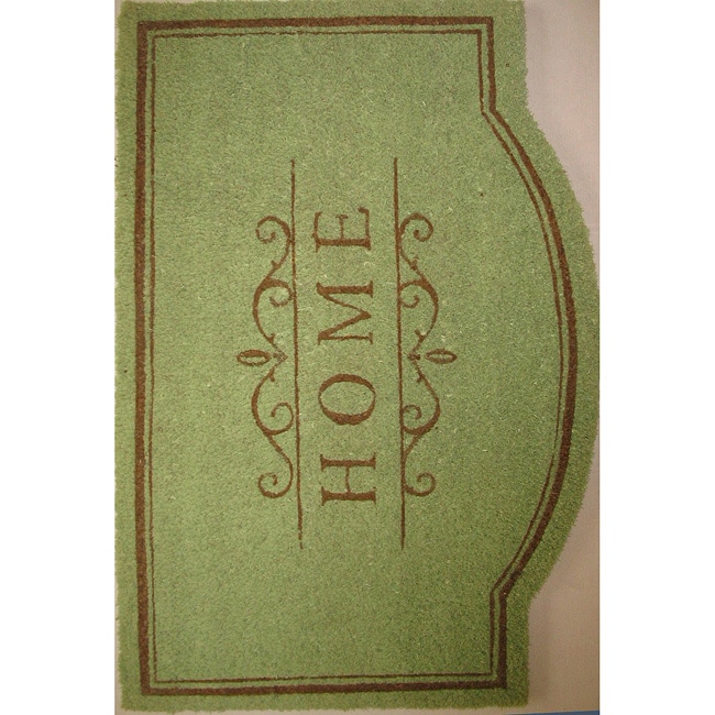 Cocoa Matting Home Green Door Mat (22 X 34)