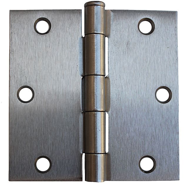 GlideRite 3.5-inch Square Corner Satin Nickel Door Hinges (Pack of 12) - Silver