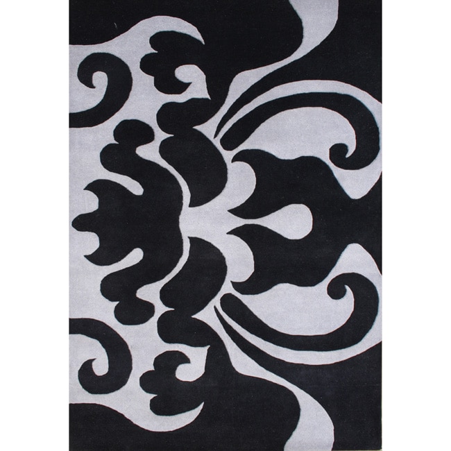 Alliyah Hand made Black New Zealand Blend Area Rug (4 x 6) Today $112