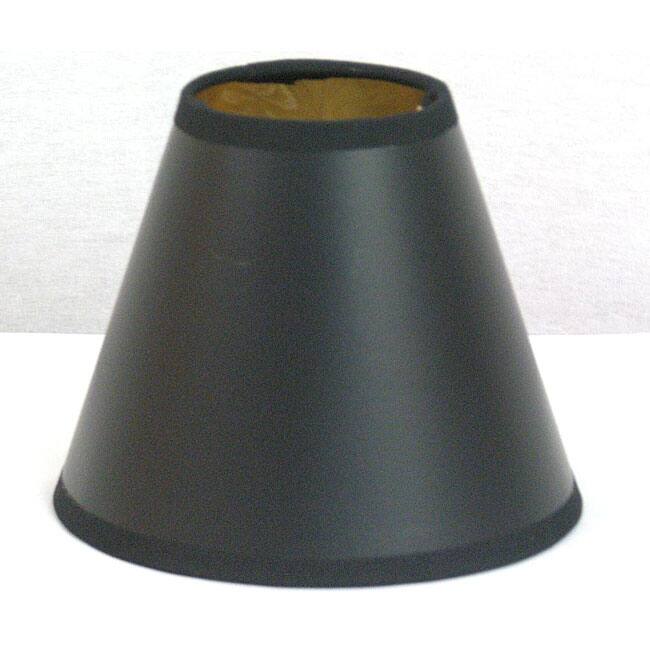 Black Paper Hardback Mini Shade with Gold Foil Liner Set of 3