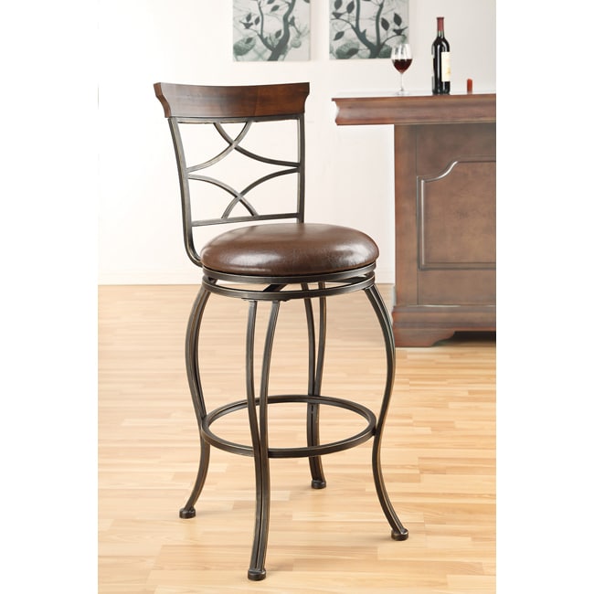 Swivel Espresso Bar Chair (set Of 2)