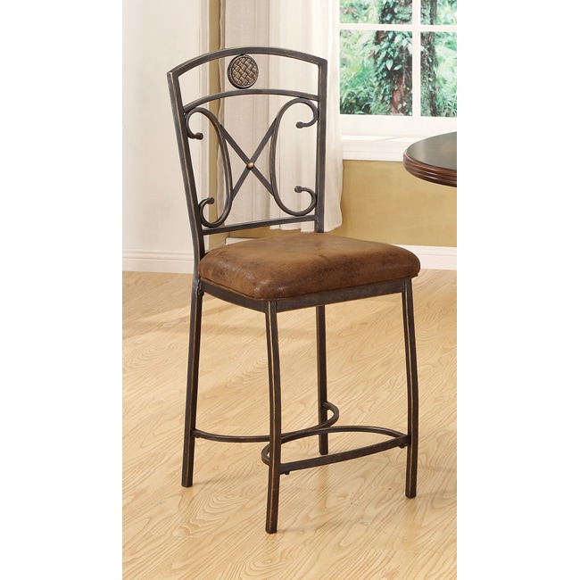 Tavio Saddle Brown Counter Height Chair (set Of 2)