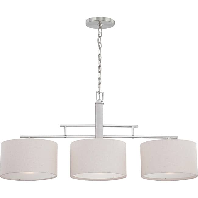 Percussion 3-light Brushed Nickel Pendant