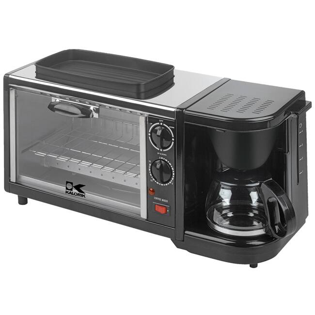 Kalorik Breakfast Maker 3 in 1 Coffee Maker/ Oven/ Griddle- Refurbished
