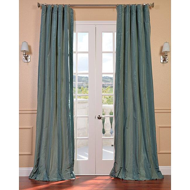 Exclusive Fabrics Signature Stripe Zuma Faux Silk Taffeta Curtain (1 Panel)