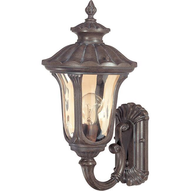 Beaumont 1 Light Arm Up Fruitwood Wall Lantern