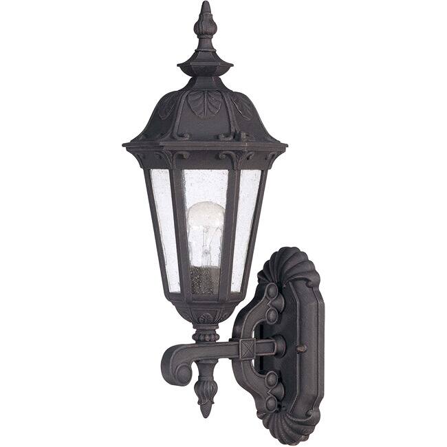 Cortland Arm Up 1-light Satin Iron Ore Small Wall Sconce