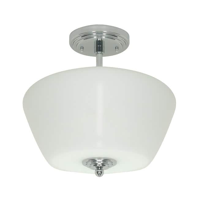 Galileo 3-light Polished Chrome Semi-flush Mount Light Fixture