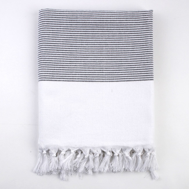 Turkish Stripe Black/white Fouta Bath/ Beachtowel (Black/white Materials 100 percent Turkish cotton Care instructions Machine wash cold The digital images we display have the most accurate color possible. However, due to differences in computer monitors