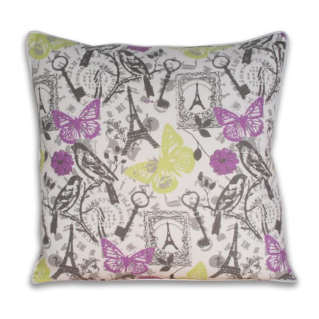 20 x 20 inch Paris Collage Pillow