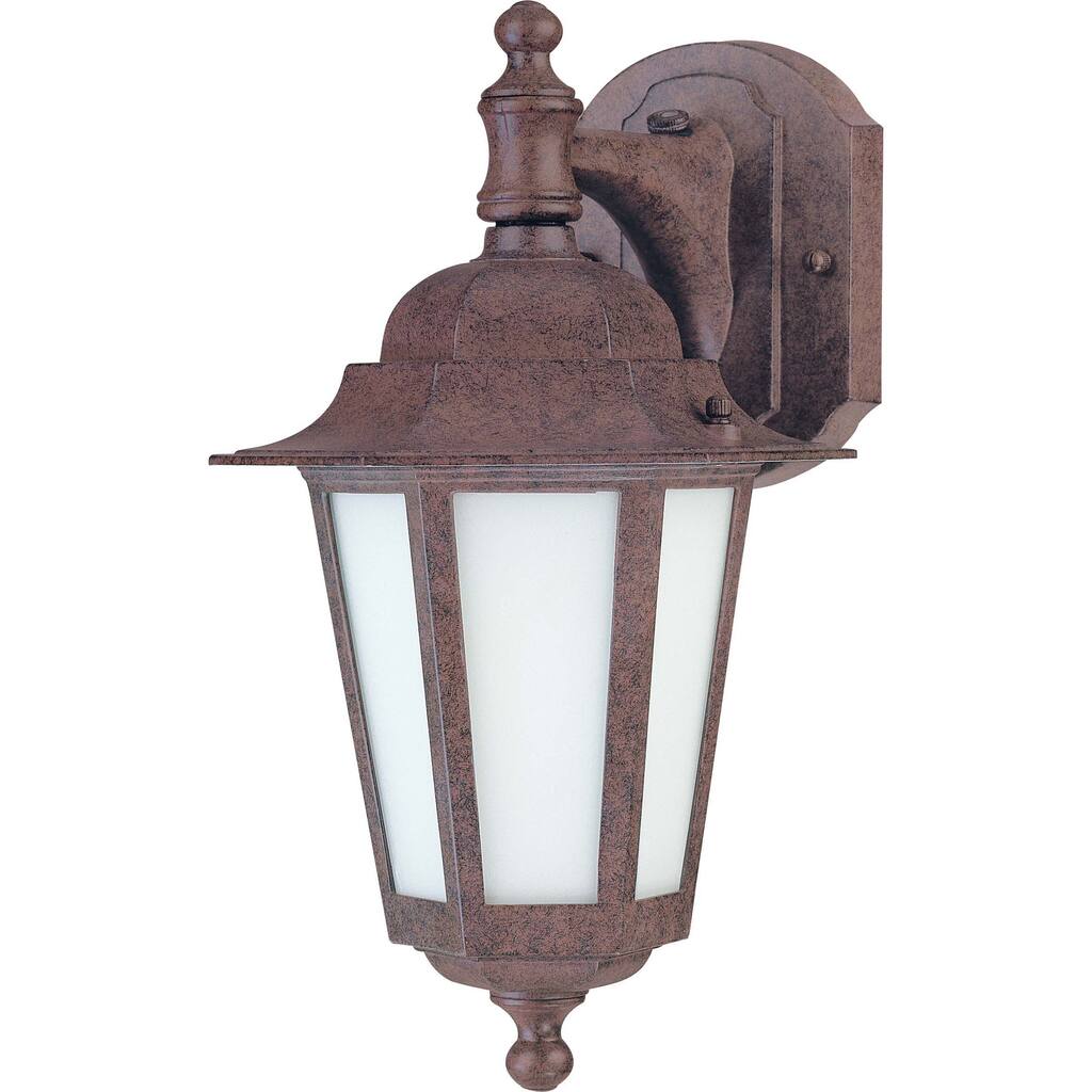 Cornerstone 1 Light Old Bronze With Satin White Glass Wall Lantern