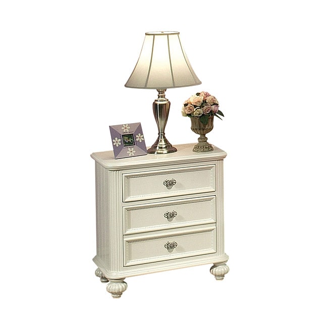 Athena White Finish Nightstand