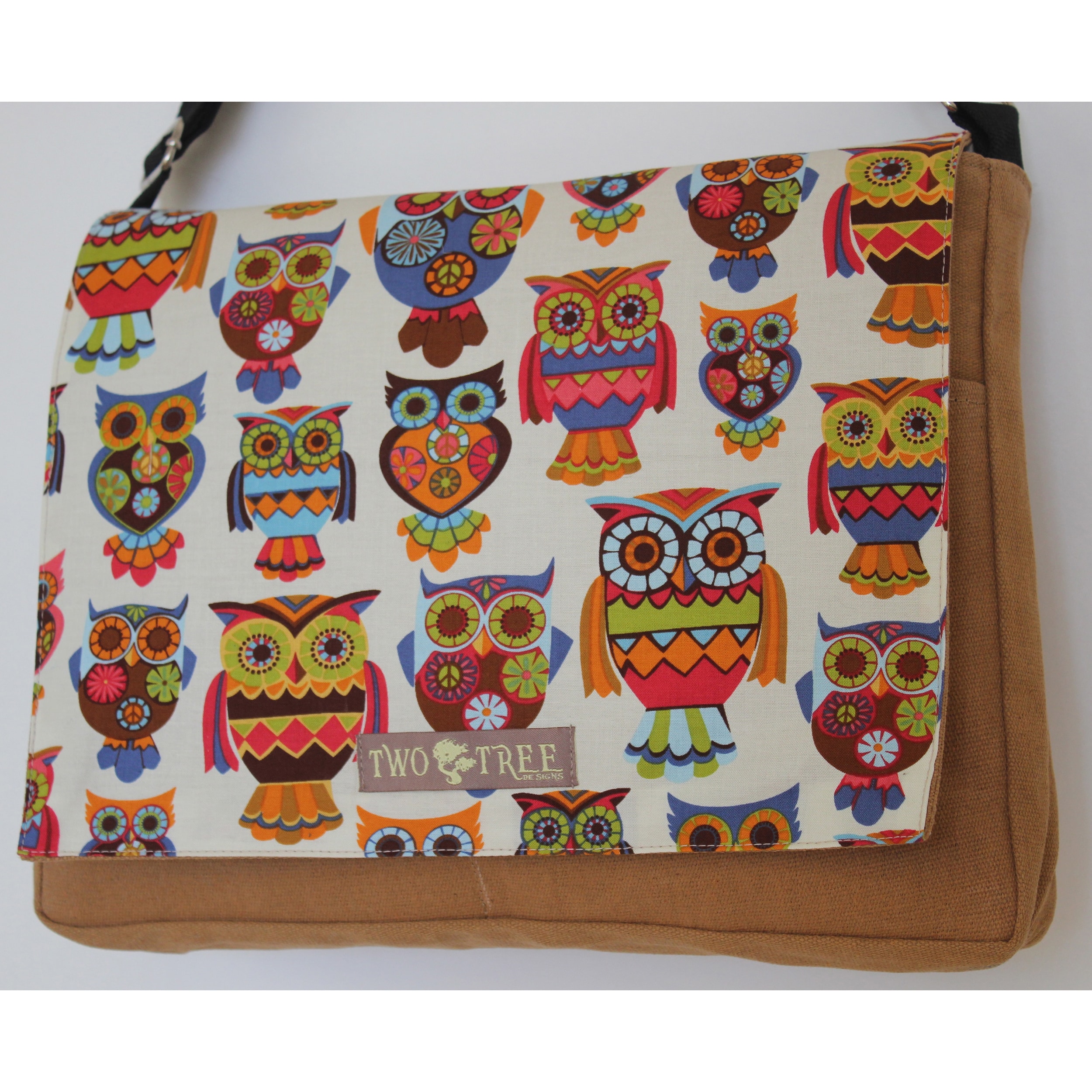 Shop Two Tree Designs Hoot Owls Handmade Messenger Bag Free Shipping