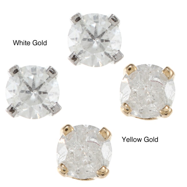 14k Gold 1/5ct TDW Round cut Diamond Stud Earrings Today $82.99 5.0