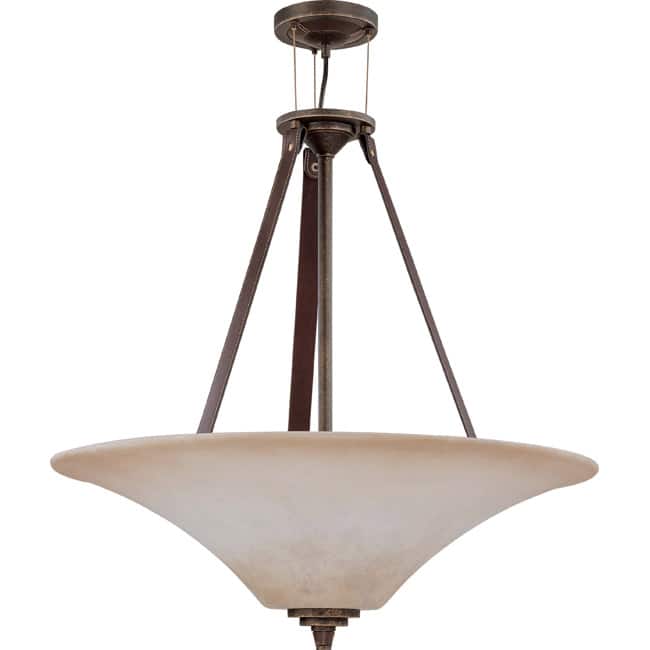 Viceroy 4-light Golden Umber With Burnt Sienna Glass Energy Star Pendant