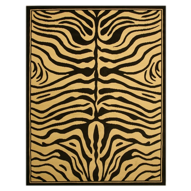 Pat Zebra Black Rug (710 x 106)