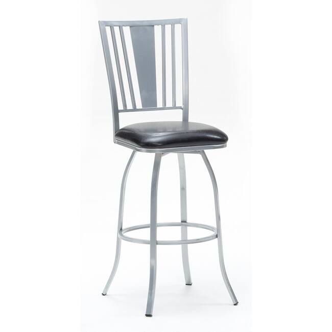 Metal Finish Silver/ Fabric Black Barstool