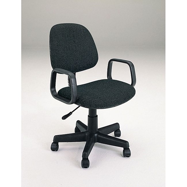Shop Mandy Pneumatic Lift Black Fabric Office Chair Free Shipping