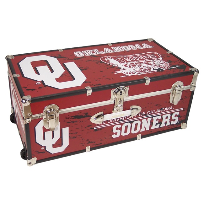 University of Oklahoma 30inch Wheeled Foot Locker Trunk Free
