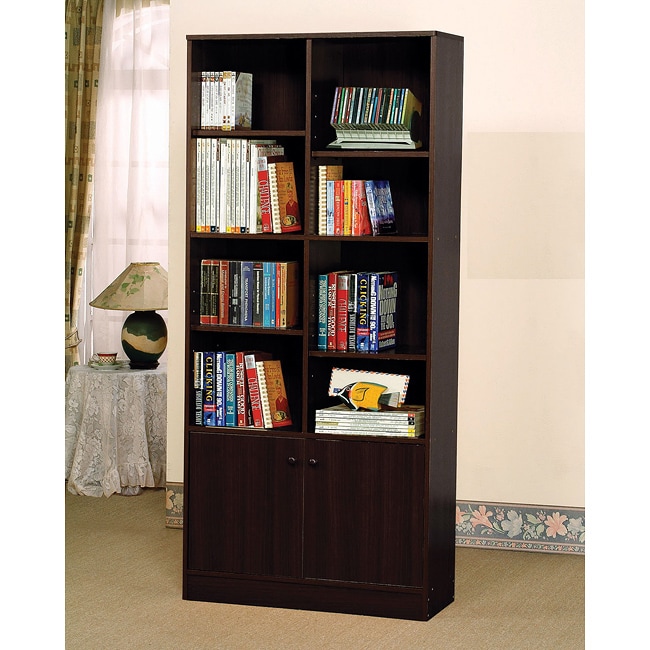 Verden Book Espresso Finish Shelf Cabinet - Free Shipping 