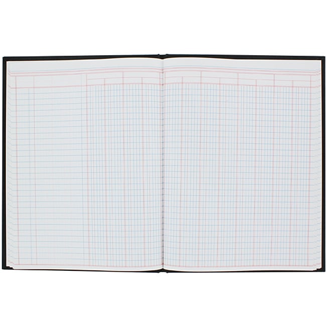 Wilson Jones 12-column 80-page Black-cover Paper Record Book (7 inches ...