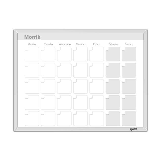 Expo Magnetic Dry Erase Calendar Whiteboard (11 x 14)