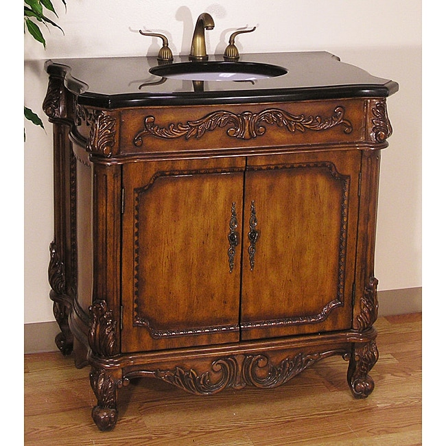 Granite Top Single Sink Bathroom Vanity