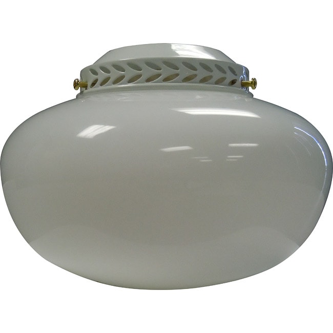 One Light White Polished Brass Ceiling Fan Light Kit