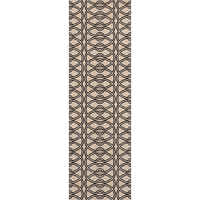 Power loomed Soho Chic Ivory Wool Rug (26 X 80)