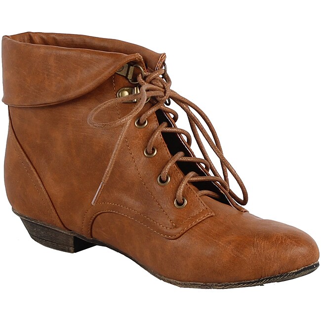 Modesta by Beston Women's 'Tiko-01' Camel Ankle Booties