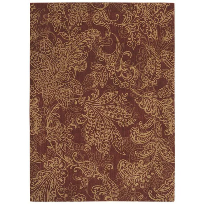 Pacifica Santa Barbara Firebrick Red Wool Rug (79 X 1010)