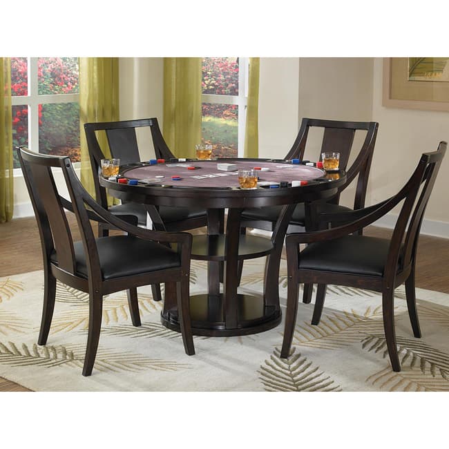 Rio Vista 5-piece Game Table Set Espresso Finish by Home Styles