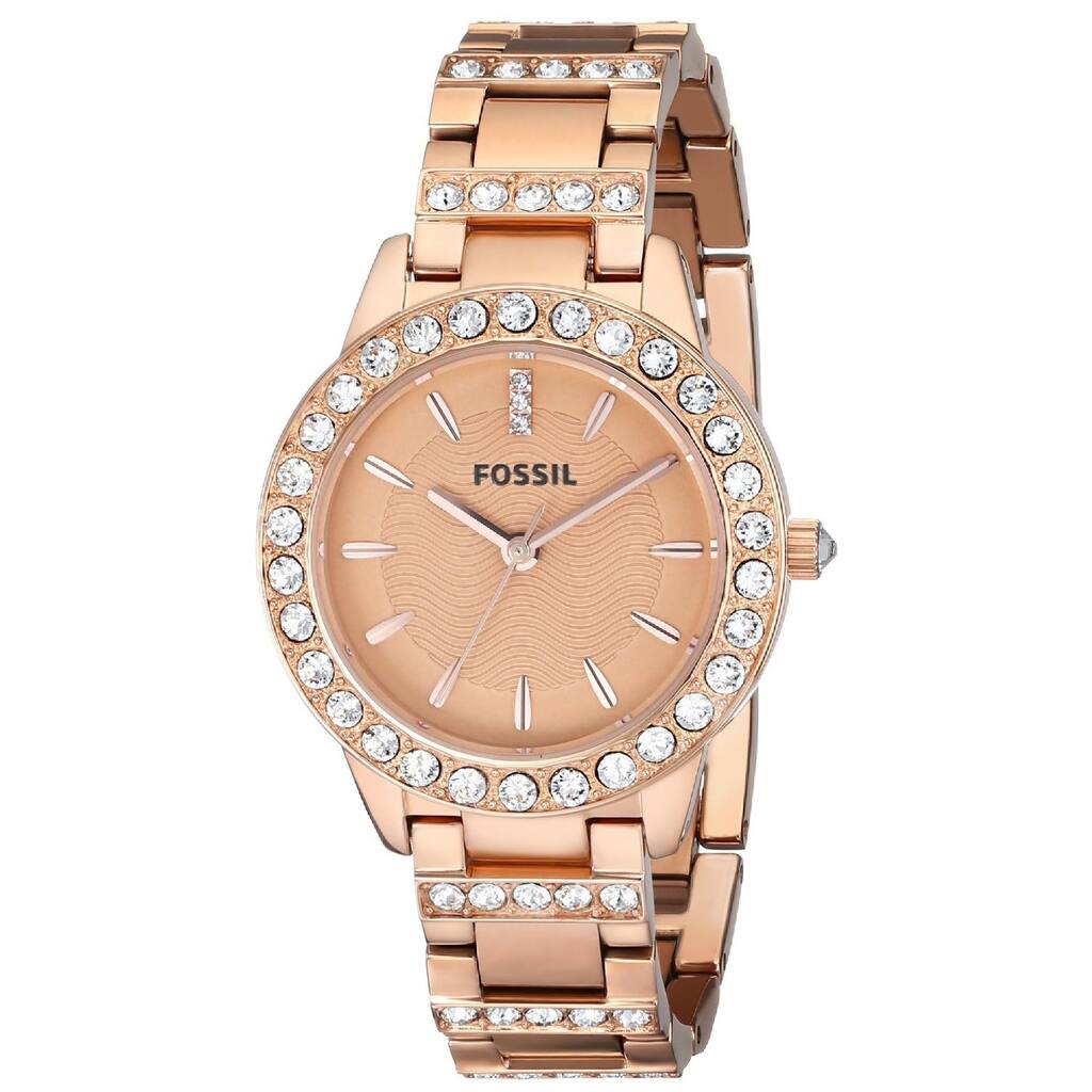 Fossil Women's ES3020 'Jesse' Rosegold Tone Stainless Steel Watch