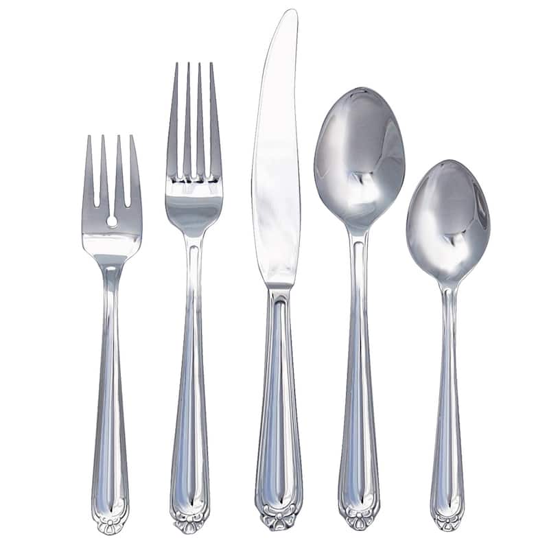 Ginkgo Bonnie 42-piece Stainless Steel Flatware Set
