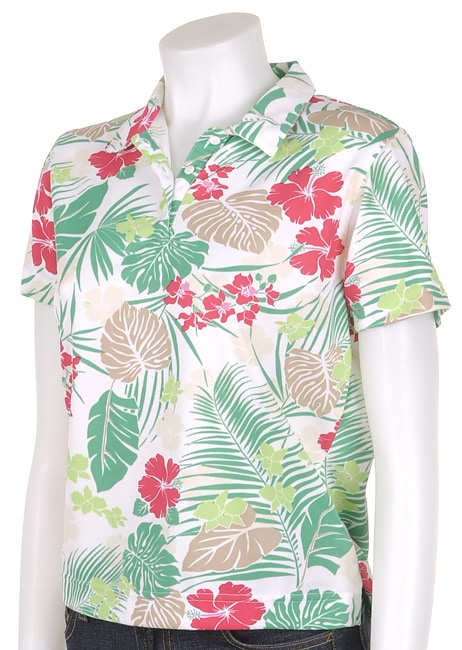 Shop Tail Women's Tropical Print Polo Shirt - Free Shipping On Orders ...