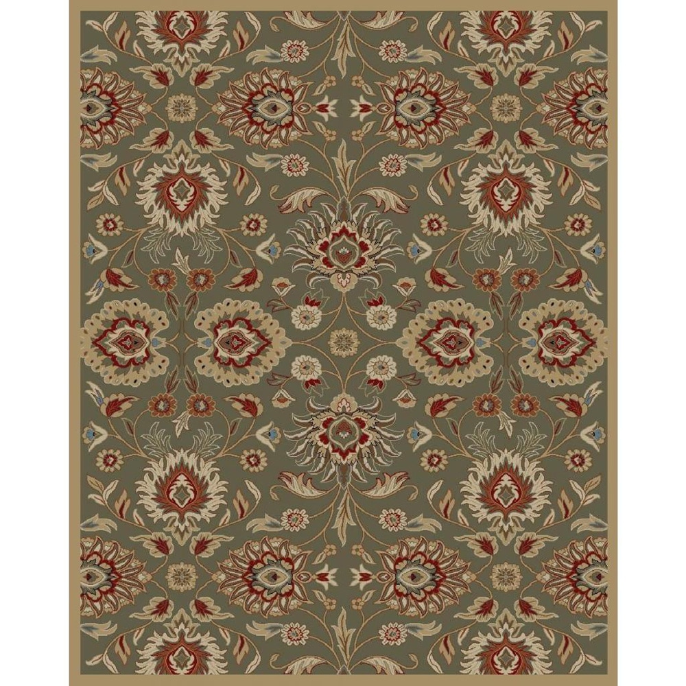 Preshawar Sage Area Rug (710 X 910) (PolypropyleneLatex NoPile Height 0.4 inchesStyle TransitionalPrimary color SageSecondary colors BeigePattern OrientalTip We recommend the use of a non skid pad to keep the rug in place on smooth surfaces.All rug