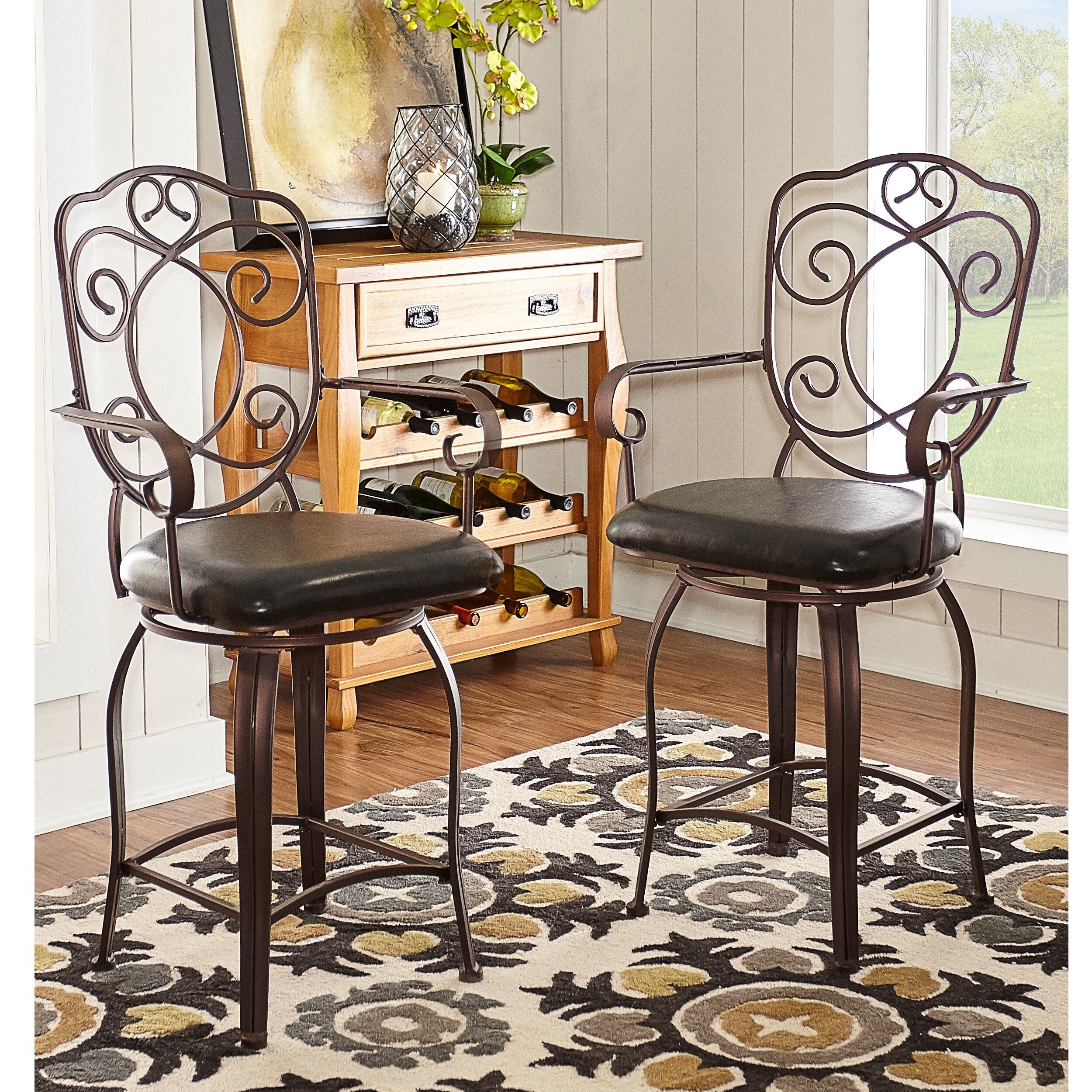 Shop Maison Rouge Marguerite Counter Stool, Dark Brown PVC - Free Shipping On Orders Over $45 