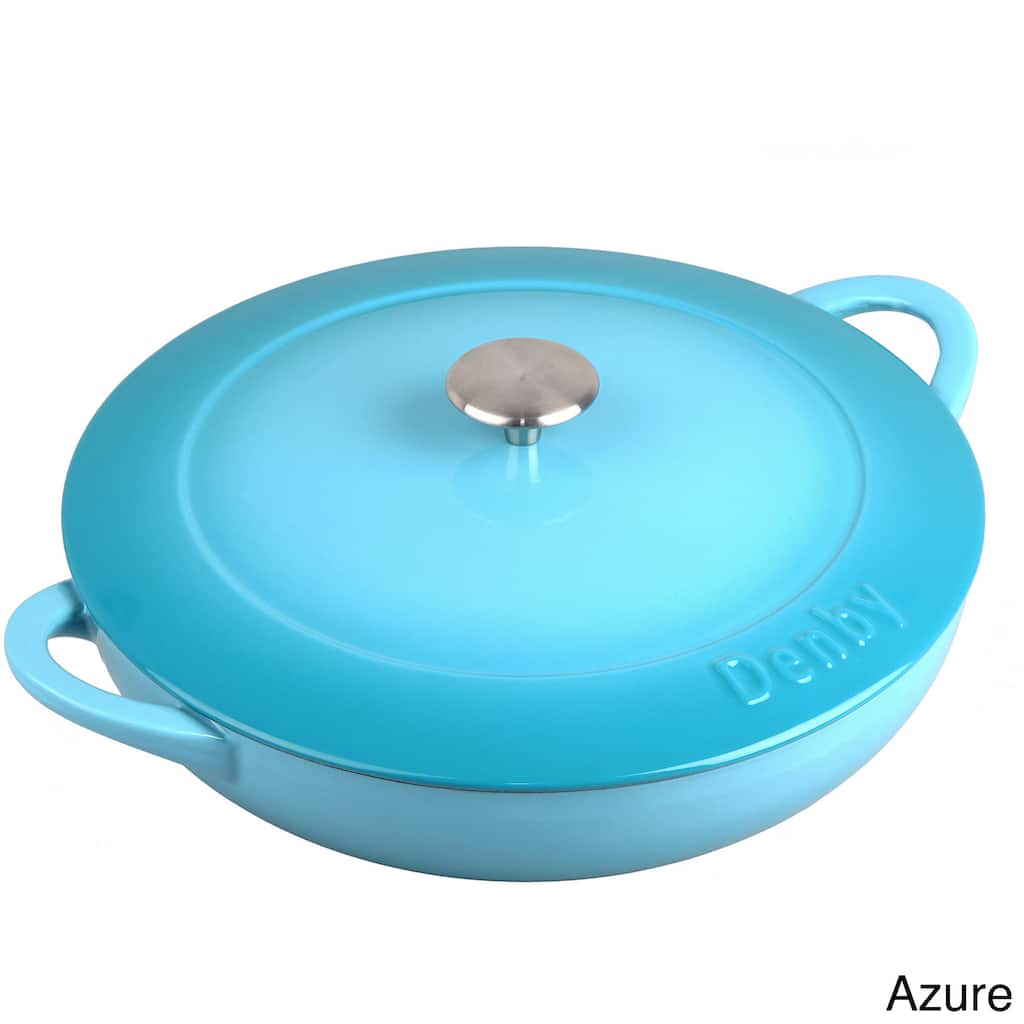 Denby Cast Iron 3.8-liter Shallow Covered Casserole