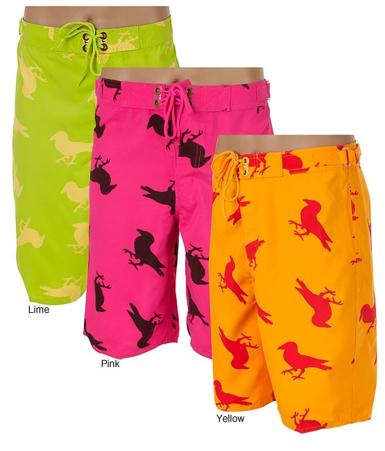 Modern Amusement Mens Day Glo Crow Board Shorts  