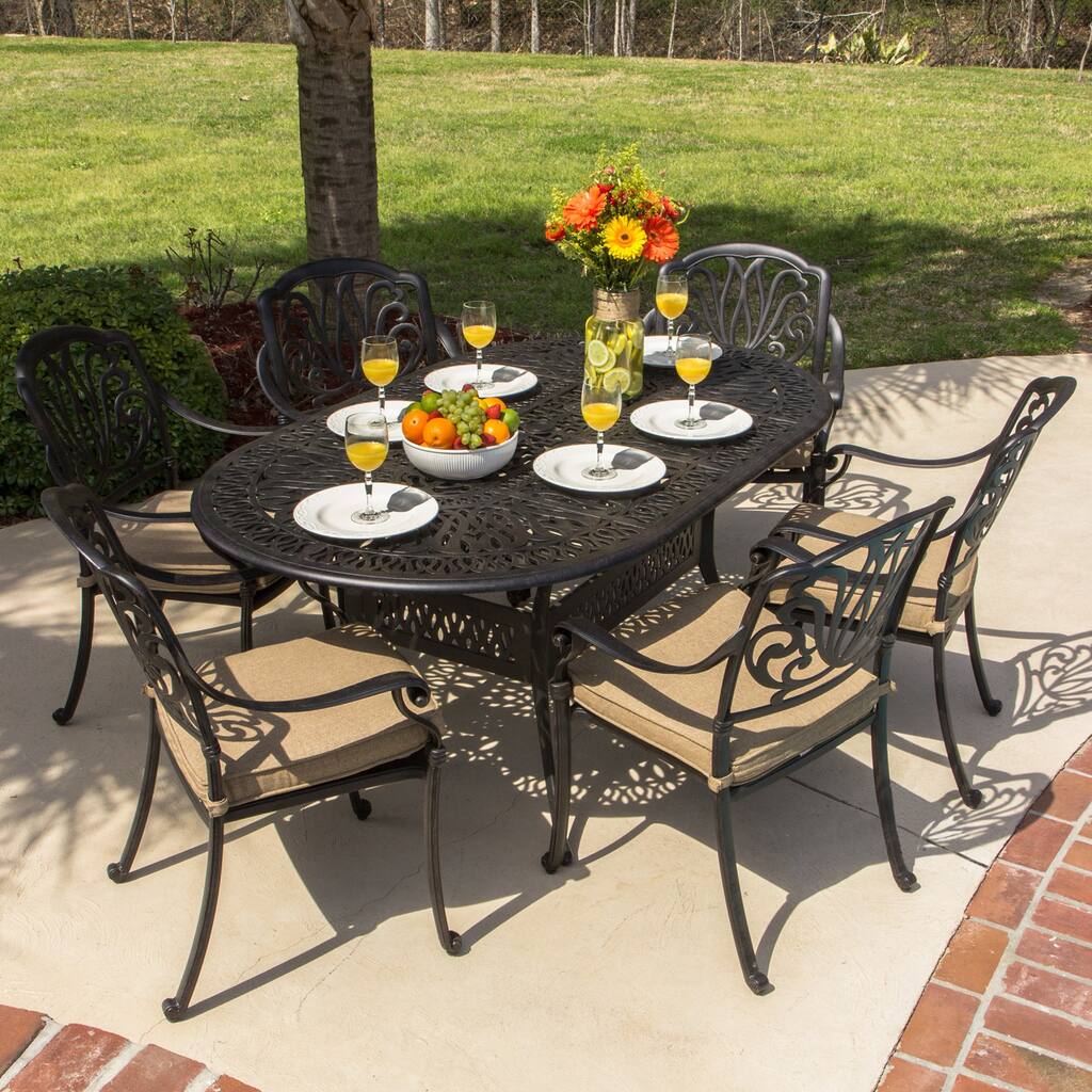 Rosedown Bronze Cast Aluminum 7-piece Patio Dining Set