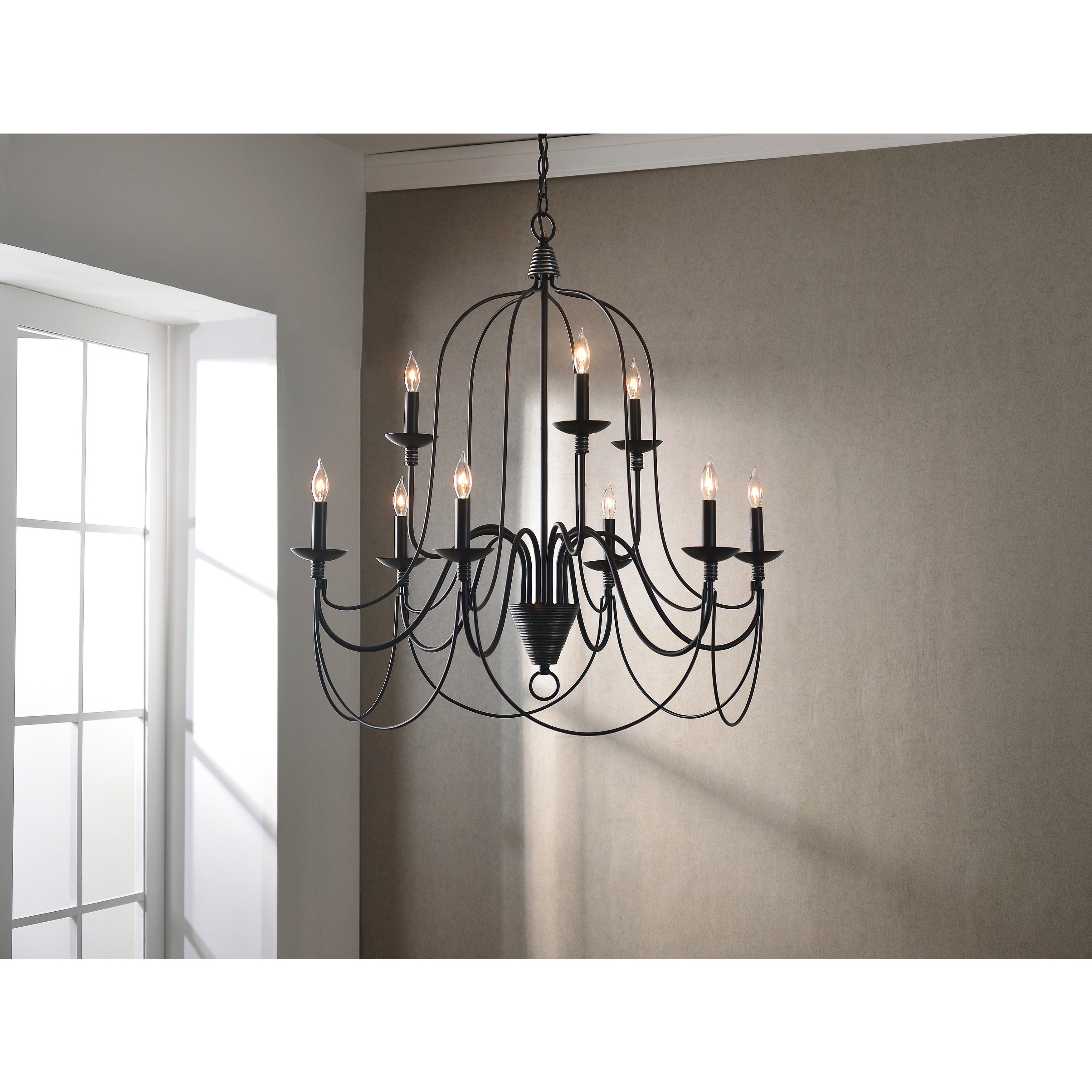Design Craft Alma 32 9 Light Chandelier Oil Rubbed Bronze Design Craft Alma 32 9 Light Chandelier Oil Rubbed Bronze