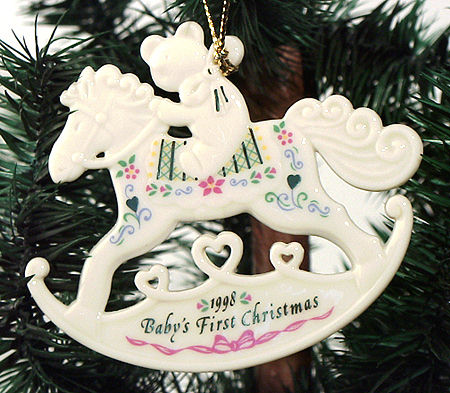 Lenox Our First Christmas Ornament 2022 Lenox 1998 'Baby's First Christmas' Ornament - Overstock - 8767