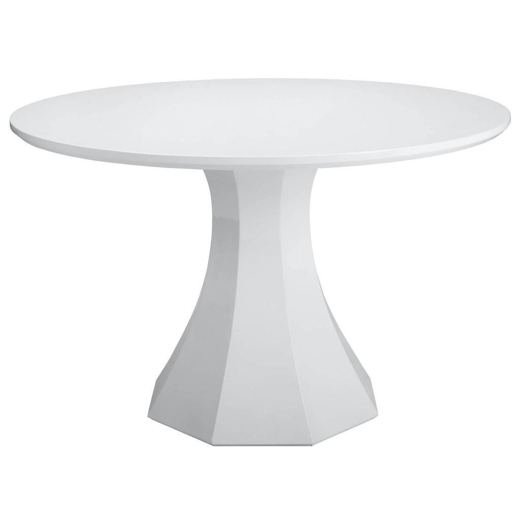 Sunpan 'Ikon' Sanara White Round Small Dining Table