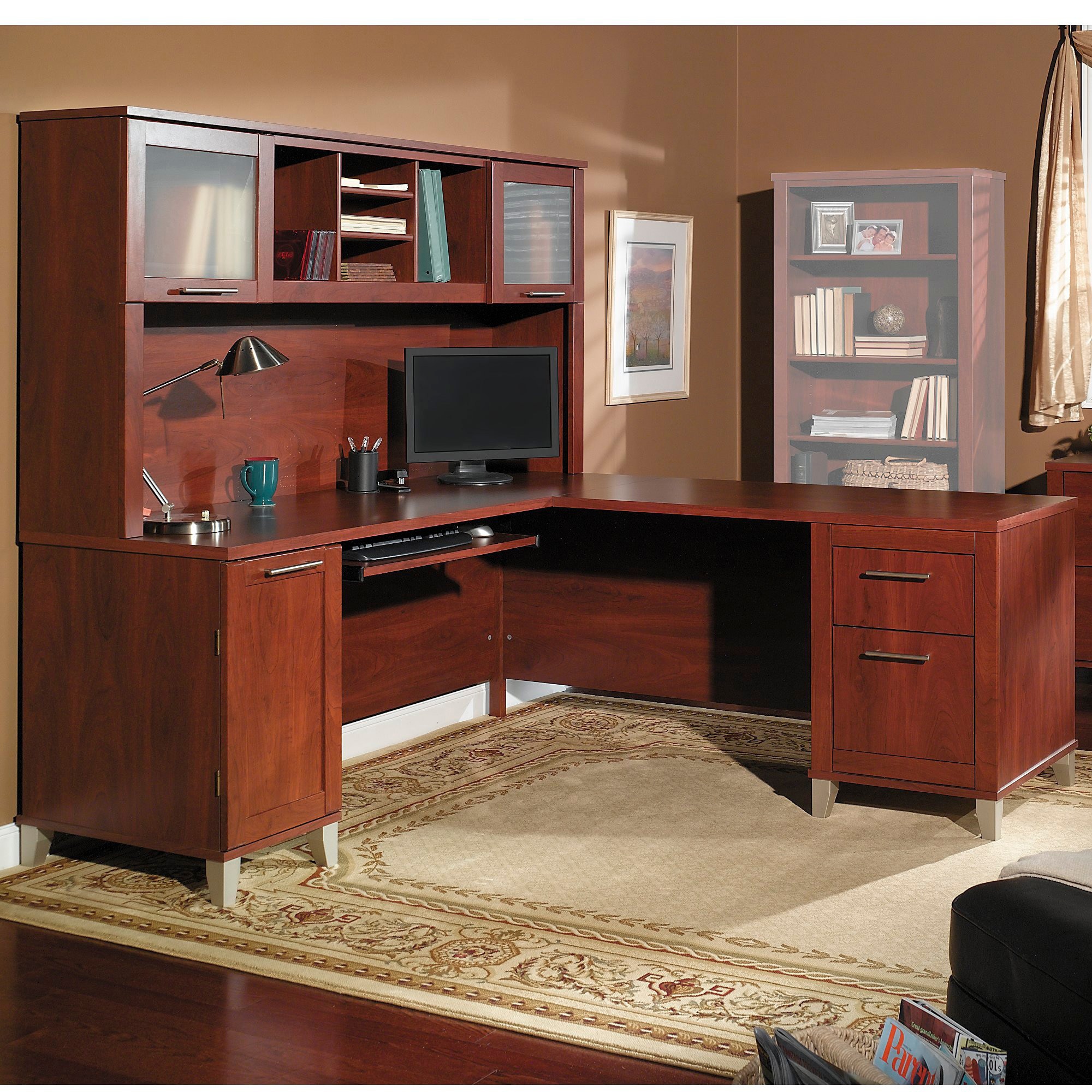 Shop Somerset 71w L Shaped Desk With Hutch Ships To Canada